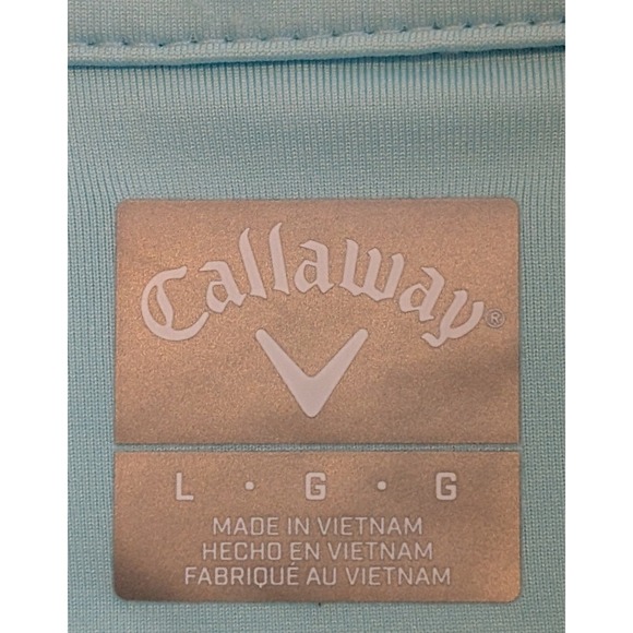 NWOT Callaway Golf Polo Mens L Chevron Print Performance BEAUTIFUL PATTERN! - Picture 6 of 7